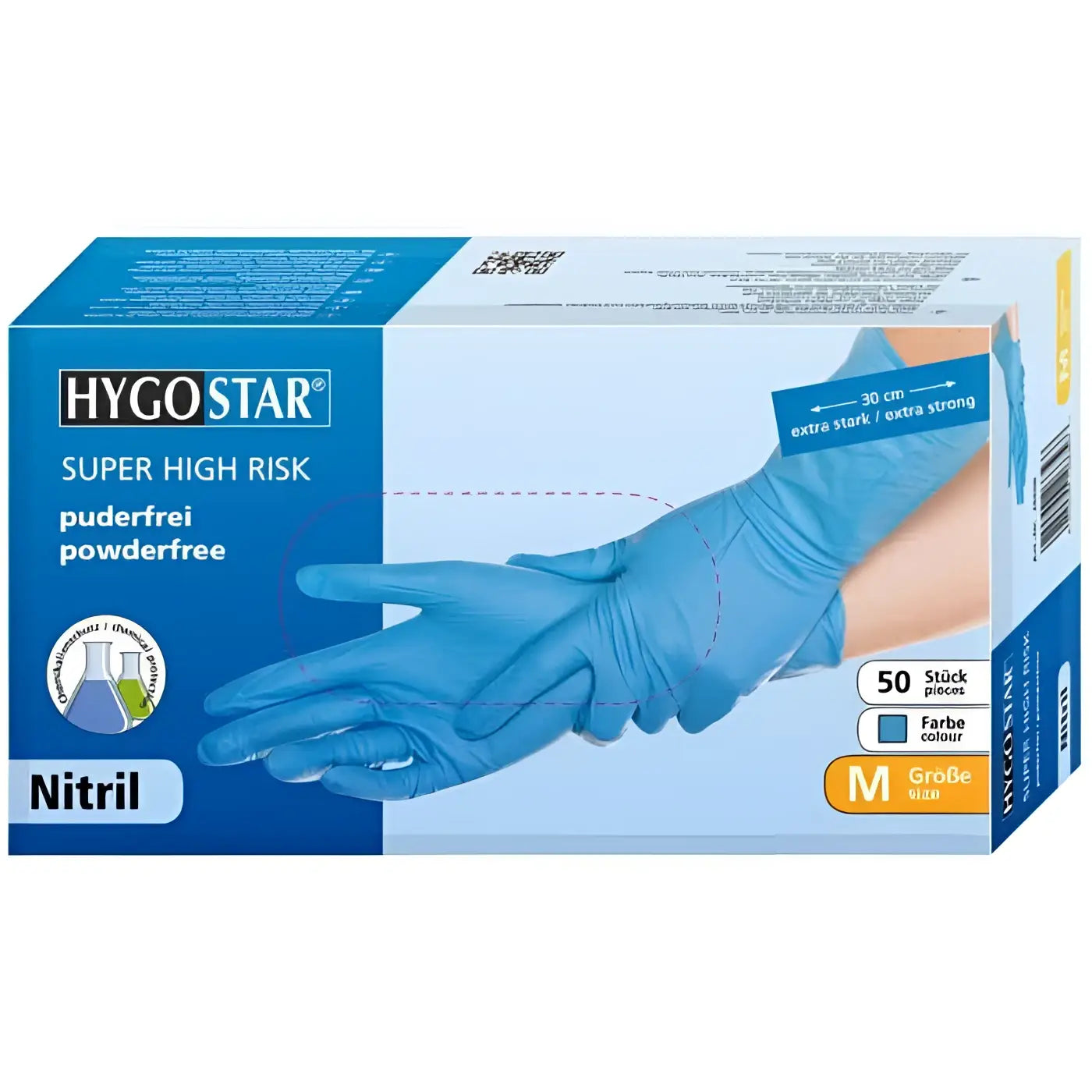 nitril handschuhe 50 stück Chemikalienschutzhandschuhe Nitril extra stark 30cm 50 Stück