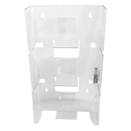 Clear acryl dreistufiger magazinhalter mit minimalistischen design und hygostar handspezspender triple kunststoff etikett