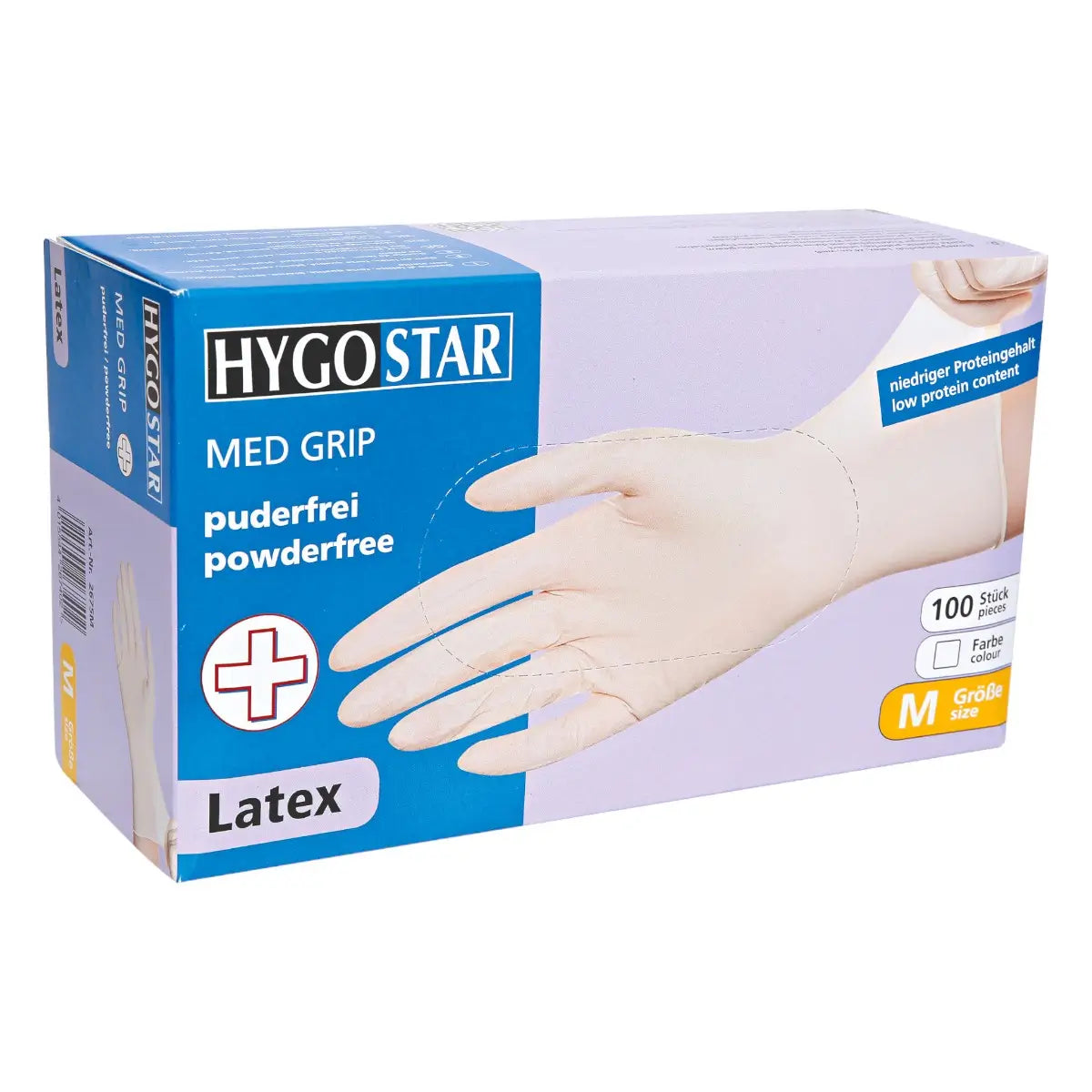 Hygostar Latexhandschuhe Med Grip puderfrei Verpackungseinheit