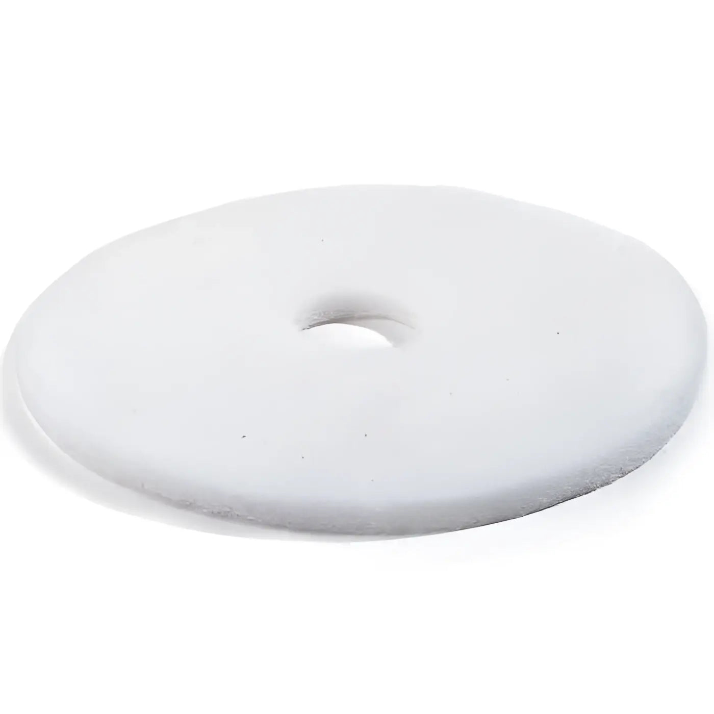 Weißes kreisförmiges schaumstoffpad mit mittigem loch janex super pad 19 zoll maschinenpad