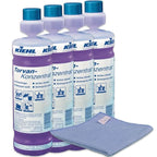 4x Set Kiehl Torvan Konzentrat Aktivreiniger 1l + Microfasertuch.