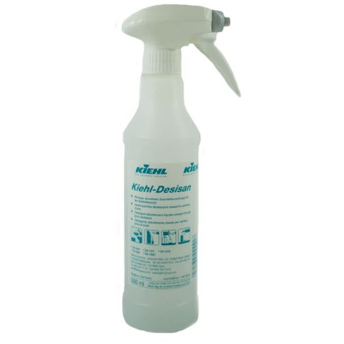 Kiehl Desisan 500ml Trichterflasche leer mit Schaumsprüher.