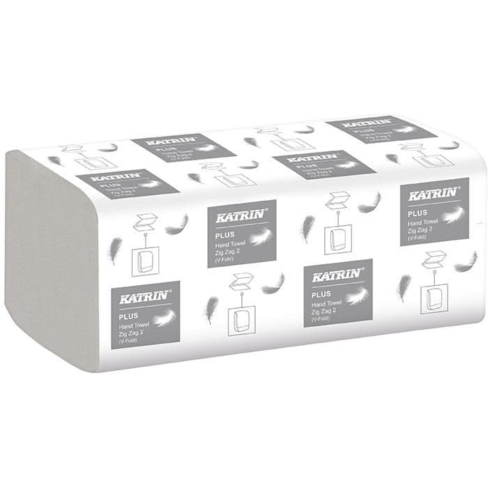 Katrin Plus Handtuchpapier Hochweiß 2-lagig ZZ/V-Falz 4000 Blatt.