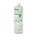 Eine klare plastikflasche mit weißem verschluss und etikett von kiehl mit disoman balance handspülmittel 1l