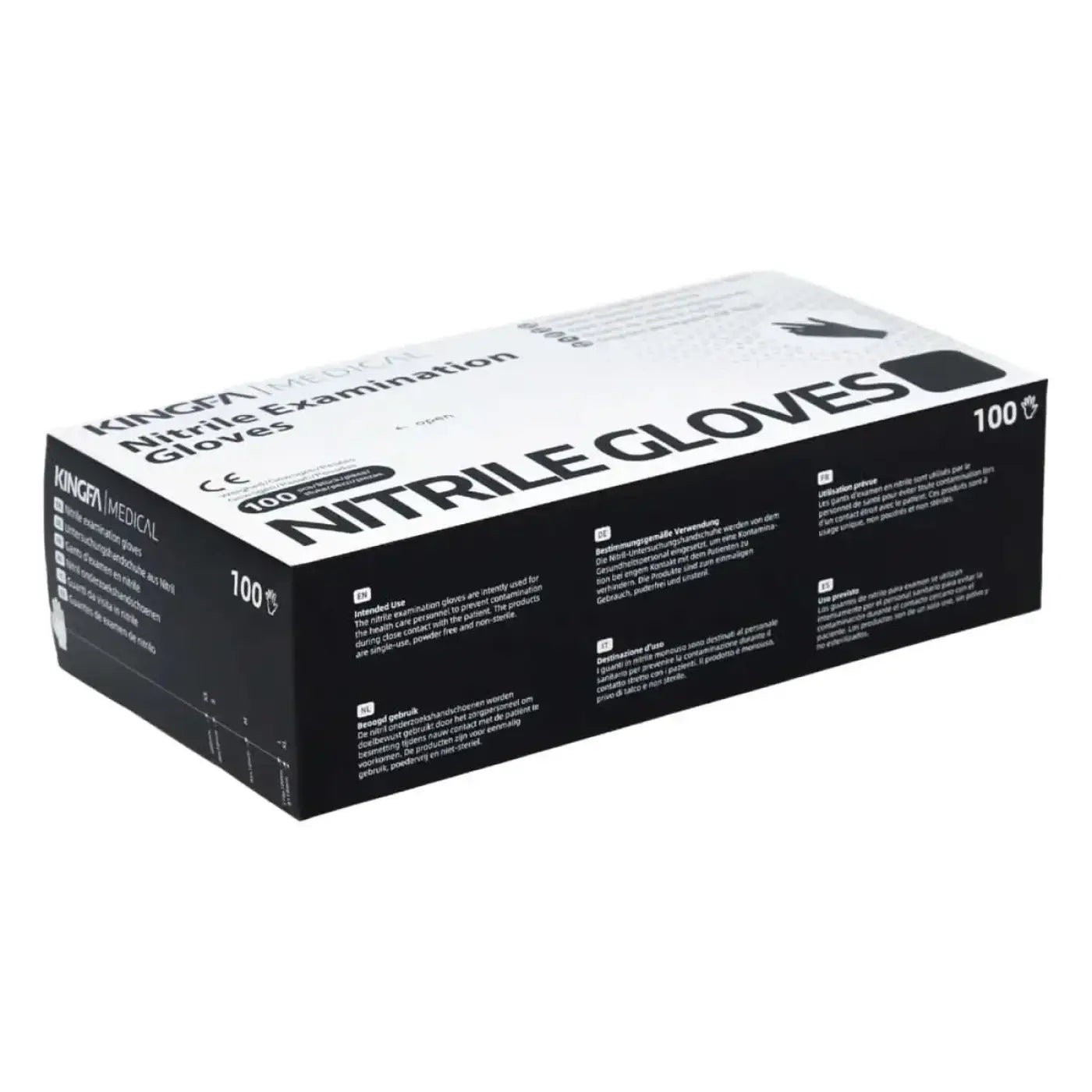 schwarze latexfreie handschuhe Kingfa Nitril Handschuhe Schwarz 100 Stück puderfrei