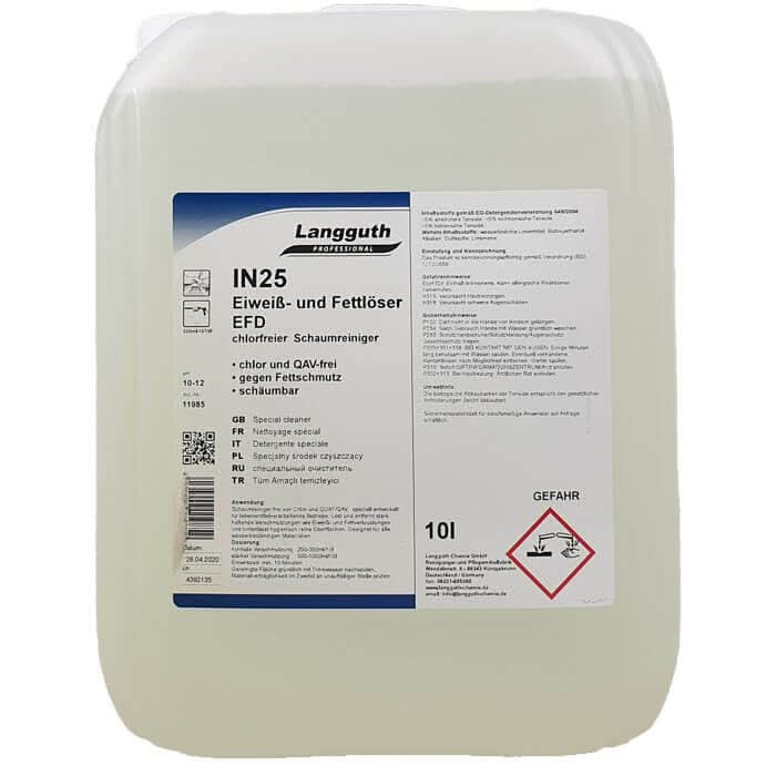 Langguth IN25 Eiweißentferner & Fettlöser EFD 10l.