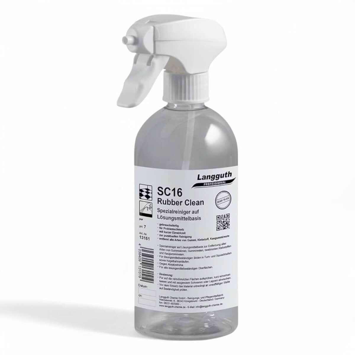 Langguth SC16 Rubber Clean Strichentferner 500ml.