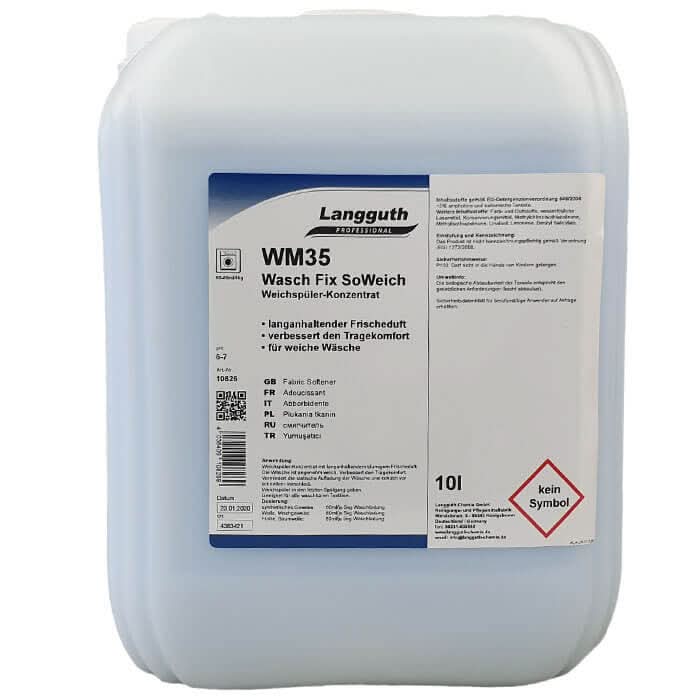 Langguth WM35 Wasch Fix SoWeich Weichspüler 10l.