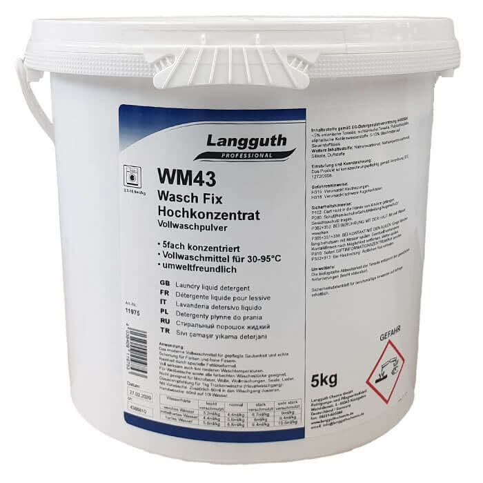 Langguth WM43 Wasch Fix Waschpulver Hochkonzentrat 5kg.