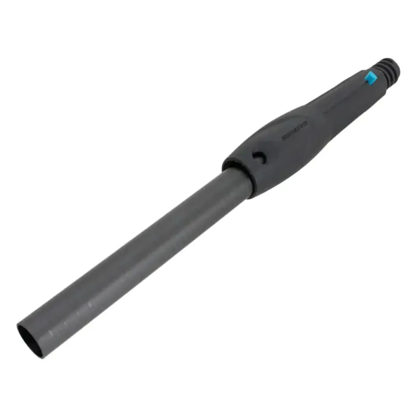 Schwarzer kohlefaser-lockenstab mit strukturiertem griff und blauem akzent am griff von maykker mini adapter