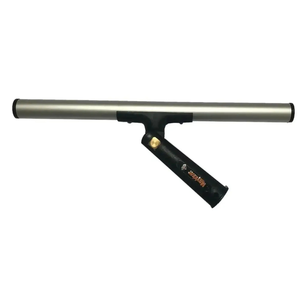 Maykker swivel t-bar fenstereinwascher schwarz und silber mit robustem metallgriff und gummigriff für fensterreinigung