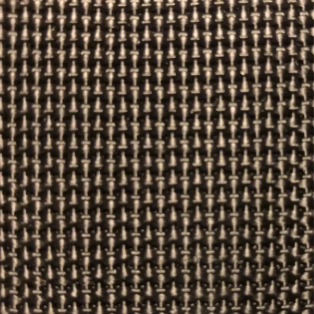 MAYKKER TridentBelt Gürtel aus schwarzem gewebtem Mesh mit silbernen diamantförmigen Nähten