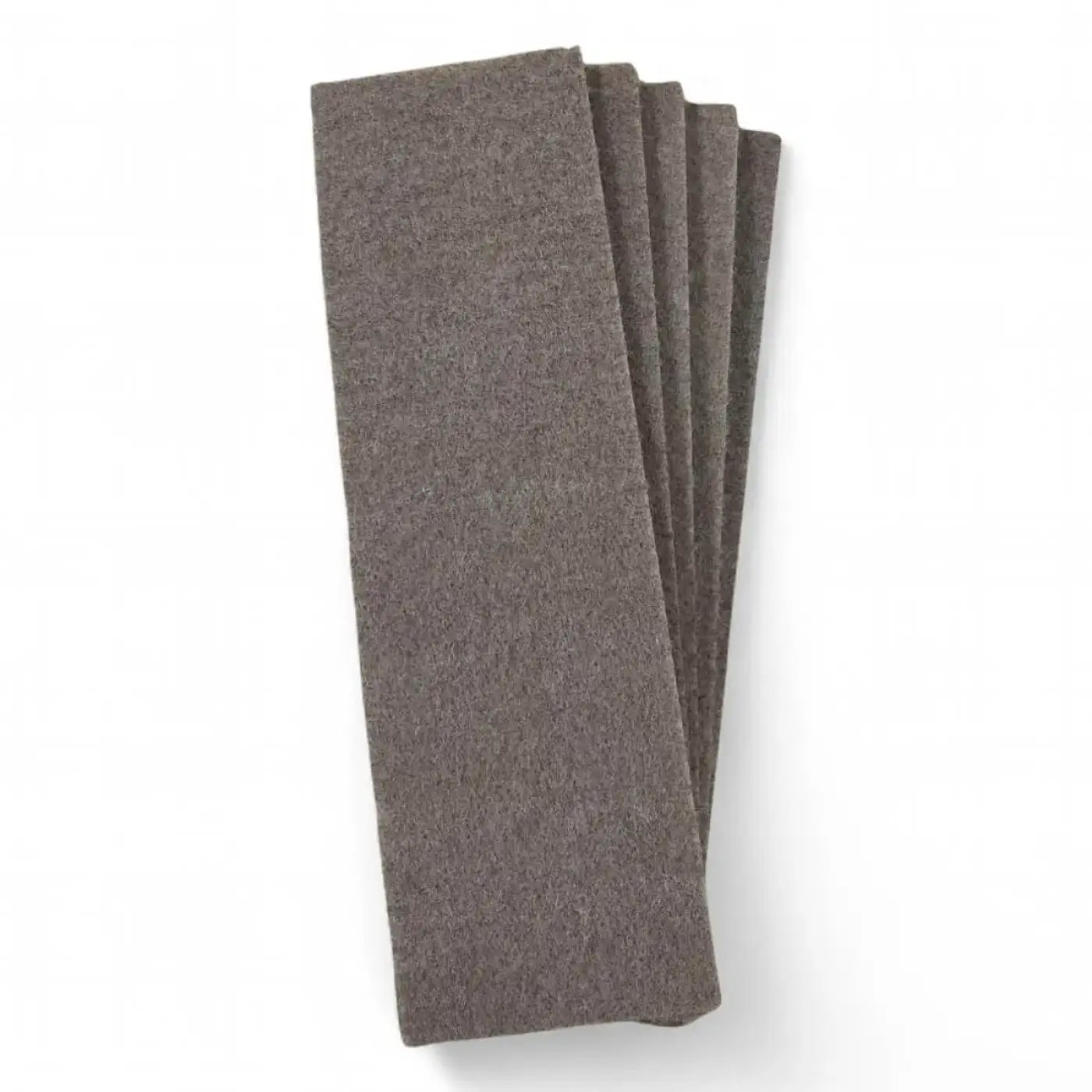 Set aus fünf dunkelgrauen, strukturierten filzservietten für maykker walnuss einwascher bezug