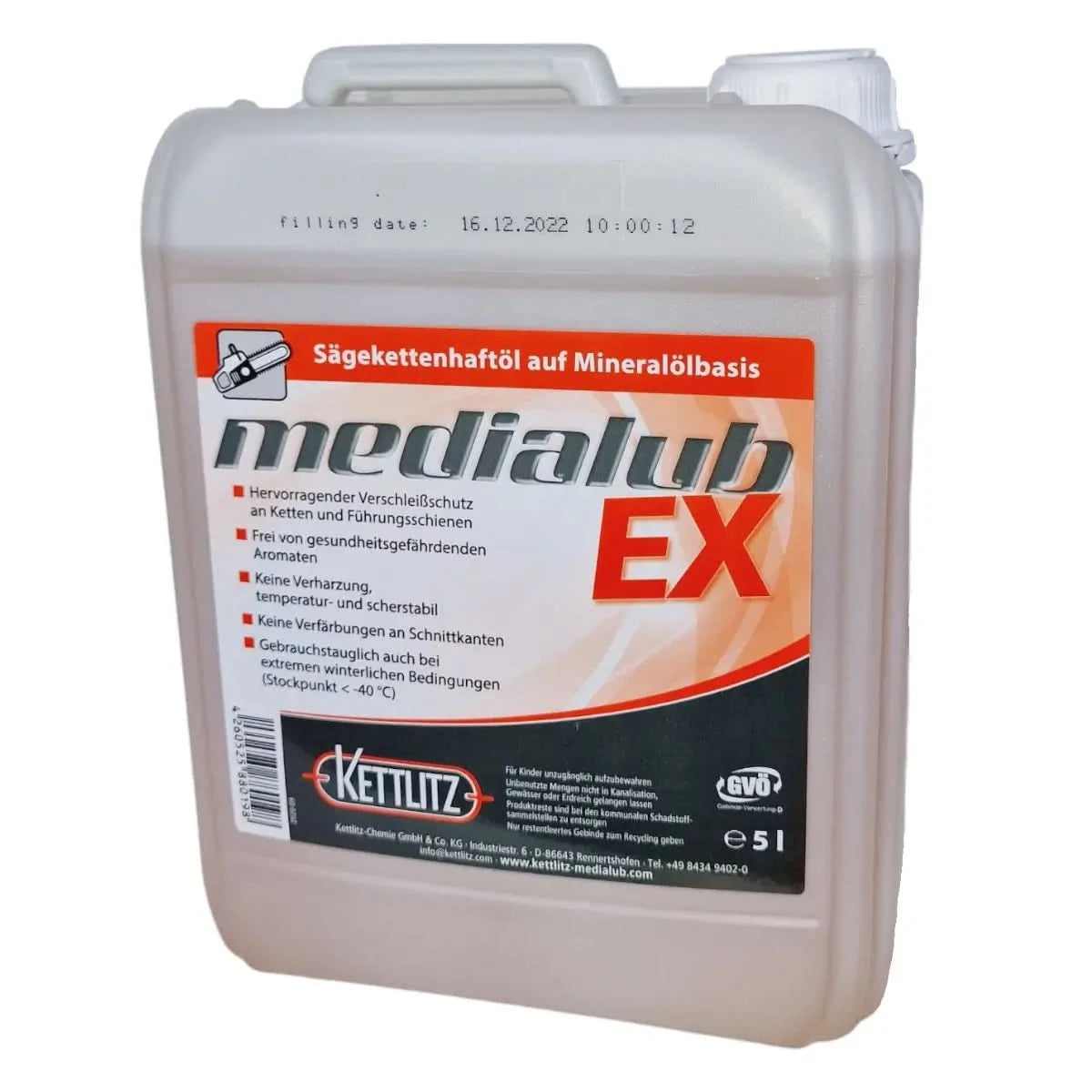KETTLITZ Medialub EX Hochleistungs-Kettensägenöl Mineralisch.