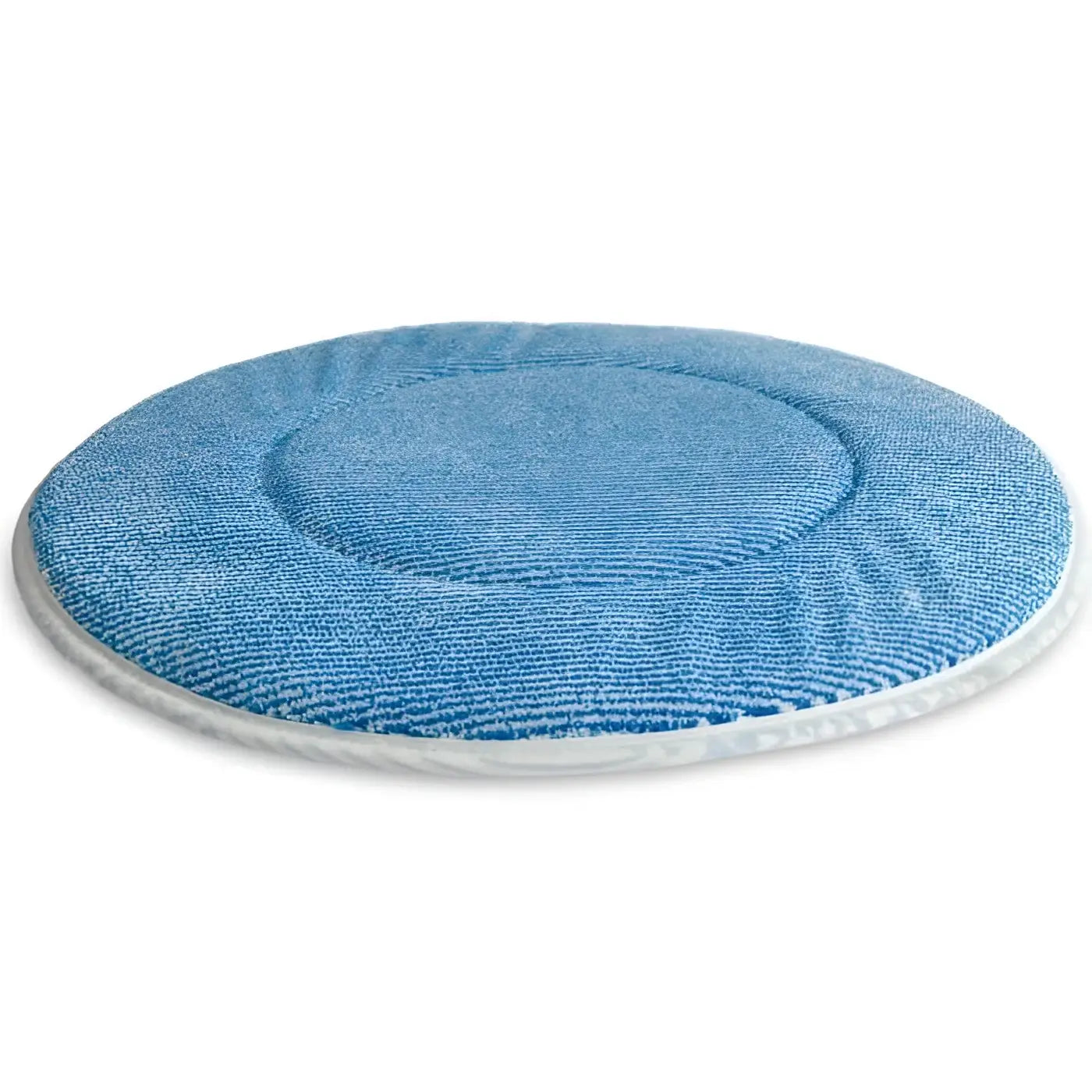 Mikrofaser pad 16 zoll runder blauer maschinenpad mit weißem gummirand und mikrofasermaterial