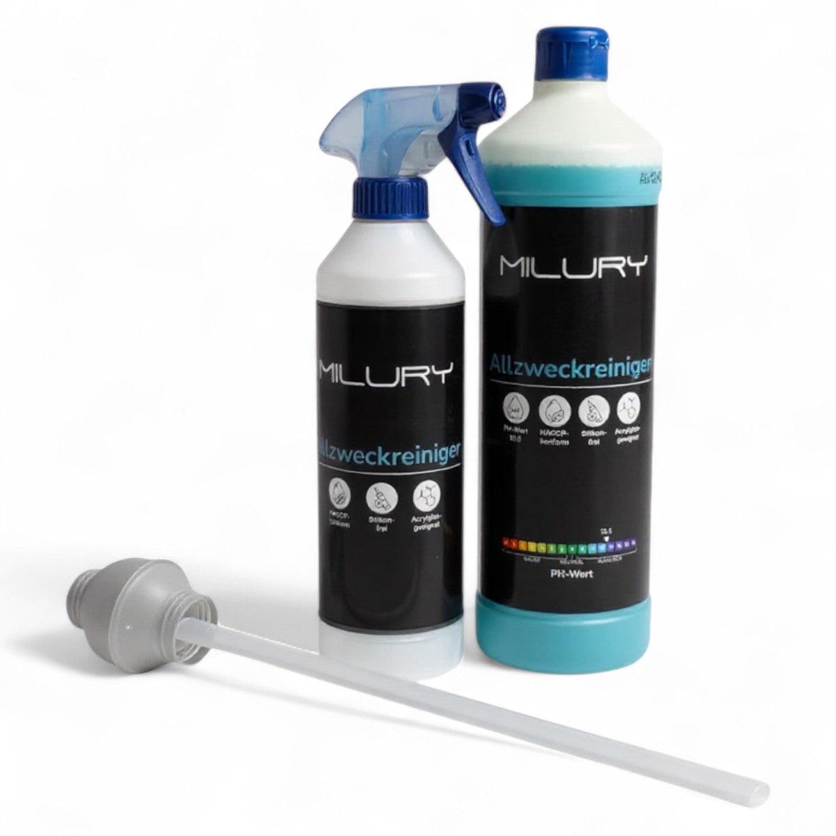 MILURY Allzweckreiniger Flasche, leere Sprühflasche und DOsierkappe