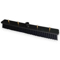 Schwarze milury bürste standard breite 49 cm mit dichten steifen borsten und vier messingfarbenen metallbefestigungen