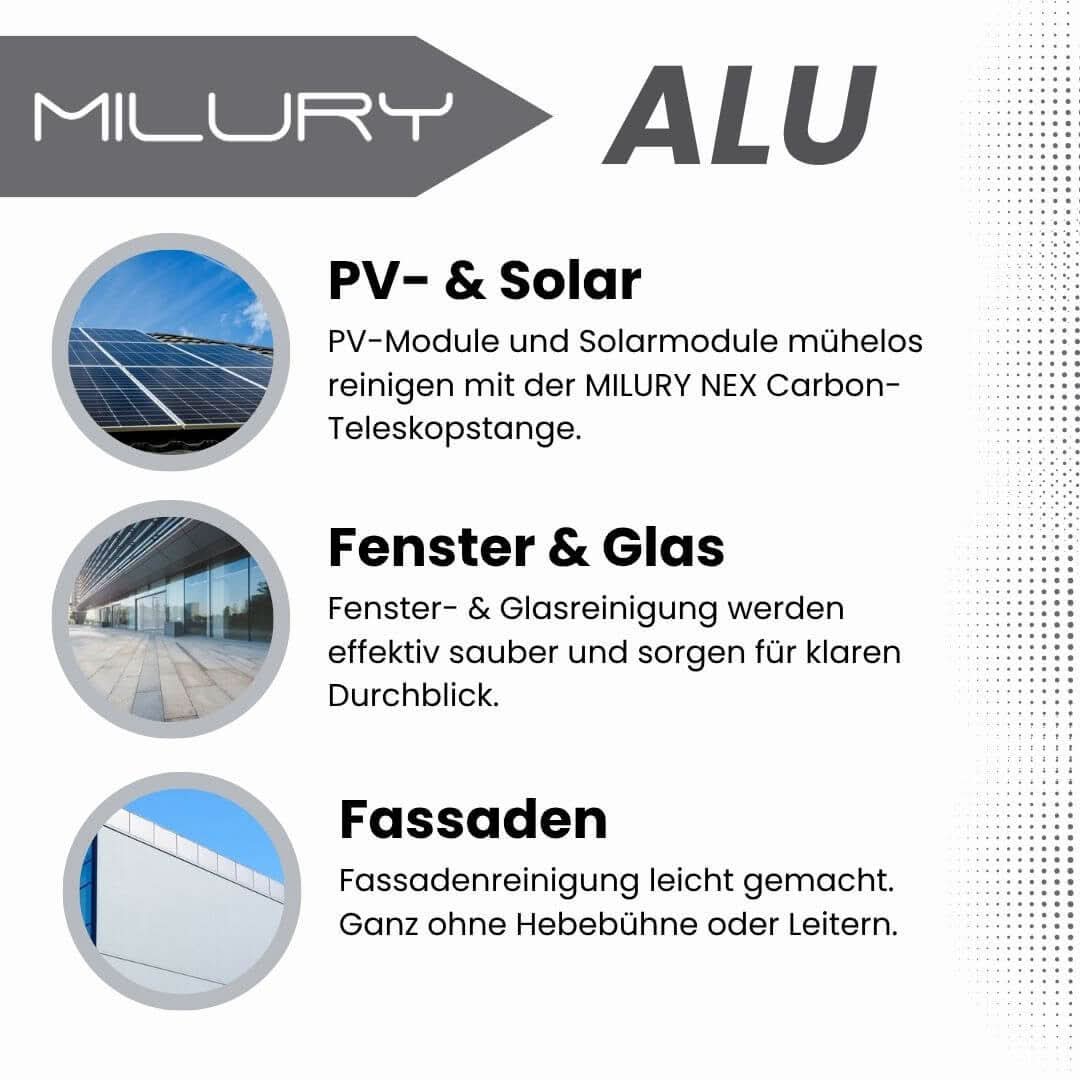 MILURY Aluminium Profi-Teleskopstange.