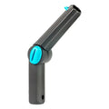 Schwarzer verstellbarer teleskophalter mit leuchtend blauen akzentknöpfen moerman universal winkel-adapter