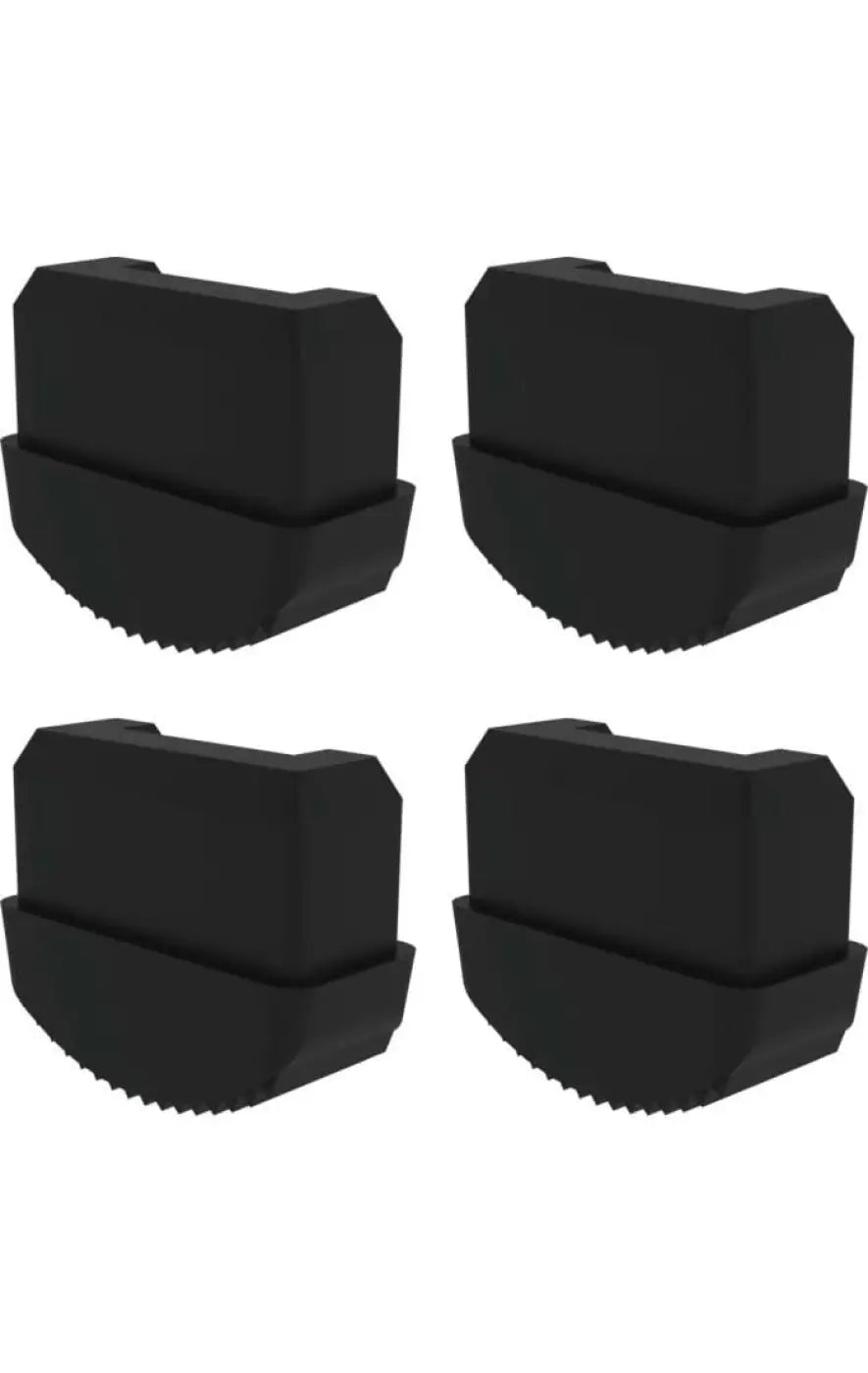 Schwarze gummischutzfüße aus dem produkt munk innenschuh für podesttreppe für möbelbeine