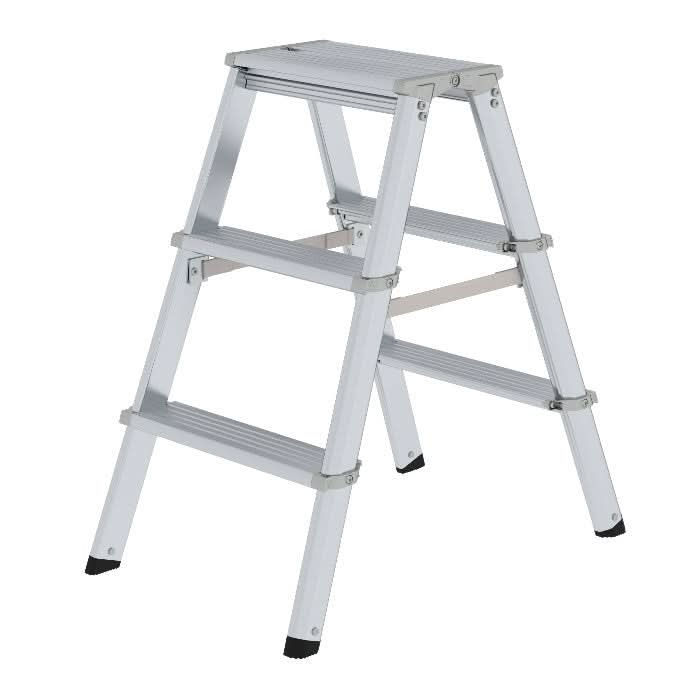 MUNK Steigtechnik ML Stufen-Stehleiter beidseitig begehbar.