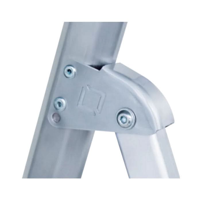 MUNK Günzburger Steigtechnik ML Stufen-Stehleiter einseitig begehbar Aluminium Eloxiert.