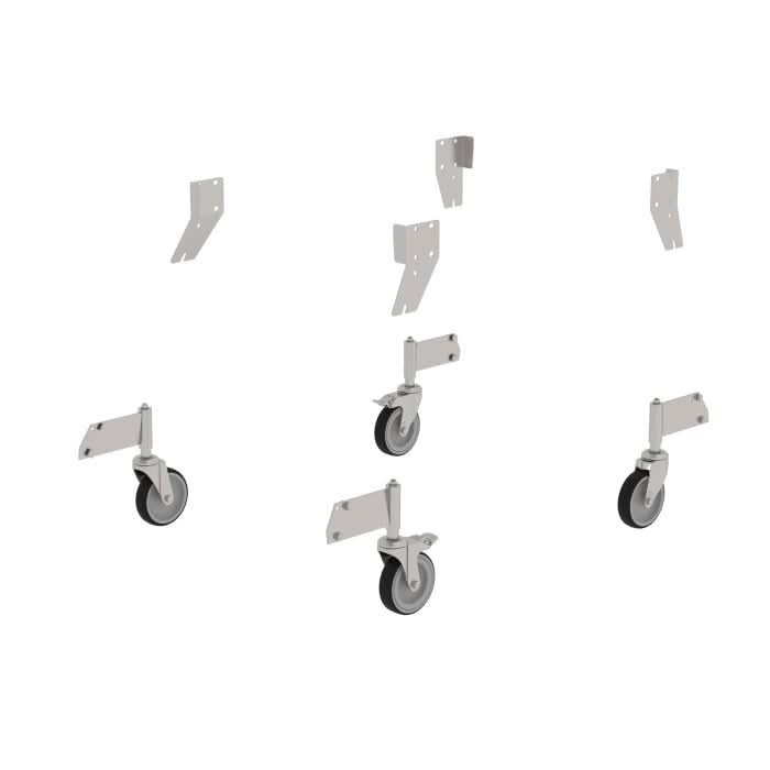 Günzburger Nachrüstsatz Lenkrolle Edelstahl.