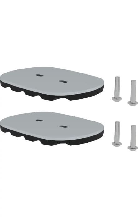 Günzburger nivello-Fußplatte für Gitterroste.