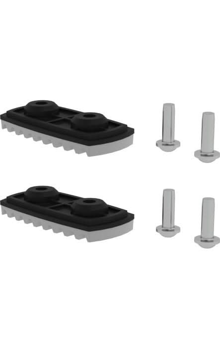 Günzburger nivello-Fußplatte für glatte Untergründe.