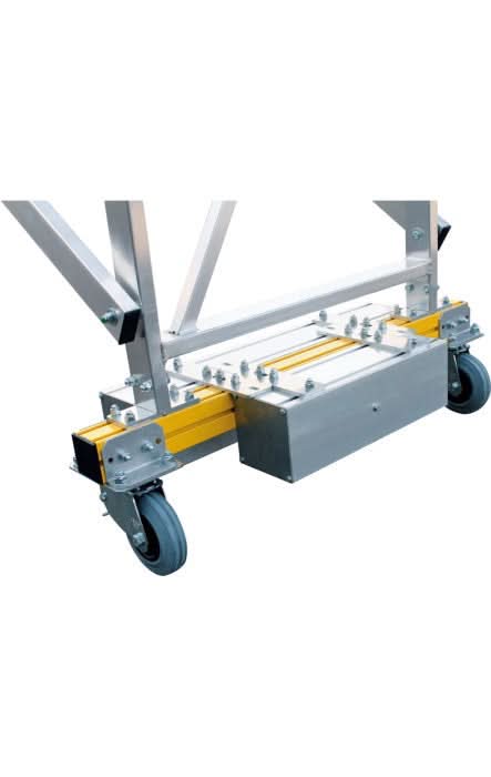 MUNK Günzburger Plattformleiter klappbar mit schmalem Fahrwerk Clendo.