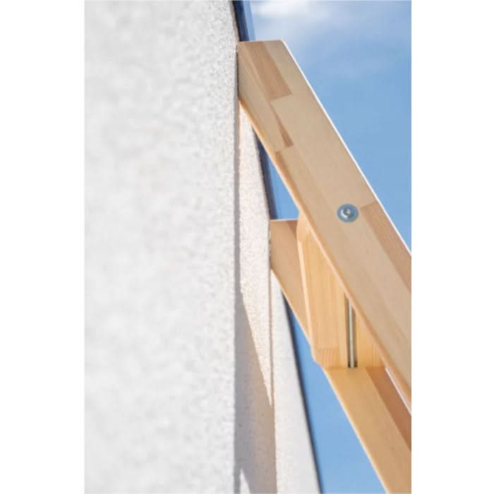 MUNK Günzburger Steigtechnik Stufen-Anlegeleiter Holz ohne Traverse.