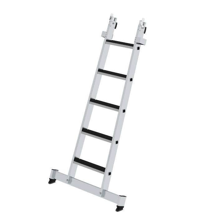 MUNK Steigtechnik Stufen-Glasreinigerleiter Unterteil mit nivello-Traverse.