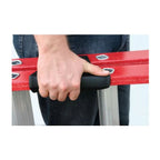 MUNK Günzburger Steigtechnik Stufen-Stehleiter beidseitig begehbar GFK / Alu.