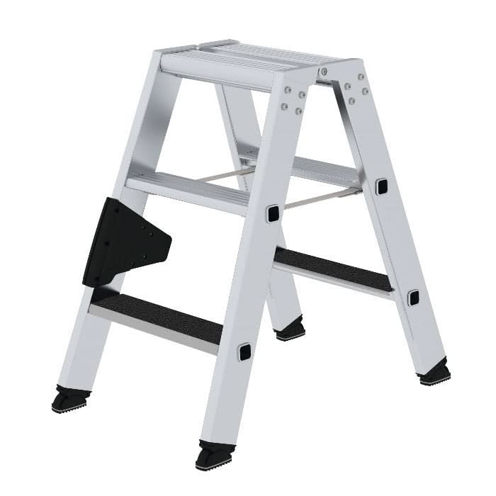 MUNK Steigtechnik Stufen-Stehleiter beidseitig begehbar mit clip-step R13.