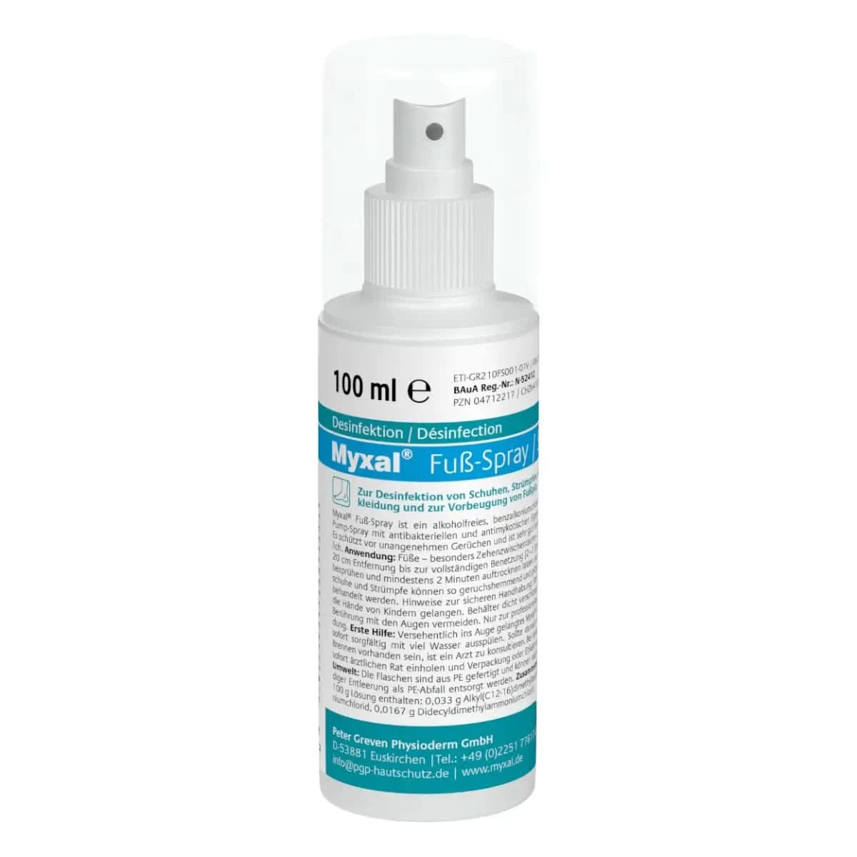 MYXAL® Fuß-Spray Alkoholfrei 100ml.