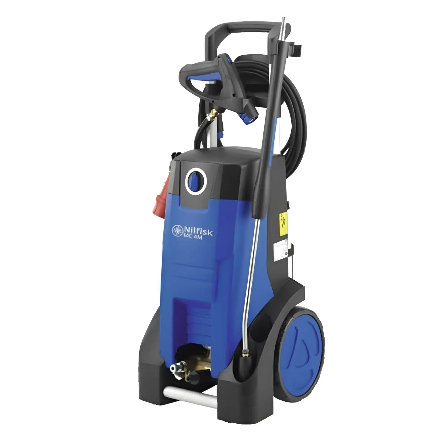 Nilfisk hochdruckreiniger mc 4m-160/620 druckreiniger blau schwarz mit schlauch, griff und rollen