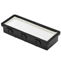 Nilfisk viper hepa-filter für dsu 10 12 15 mit schwarzem rechteckigem kunststoffrahmen und weißem plissee-filtereinsatz