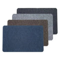 Set von fünf nölle fußmatten nadelfilzmatten gerippt in navy blau grau braun und dunkel anthrazit