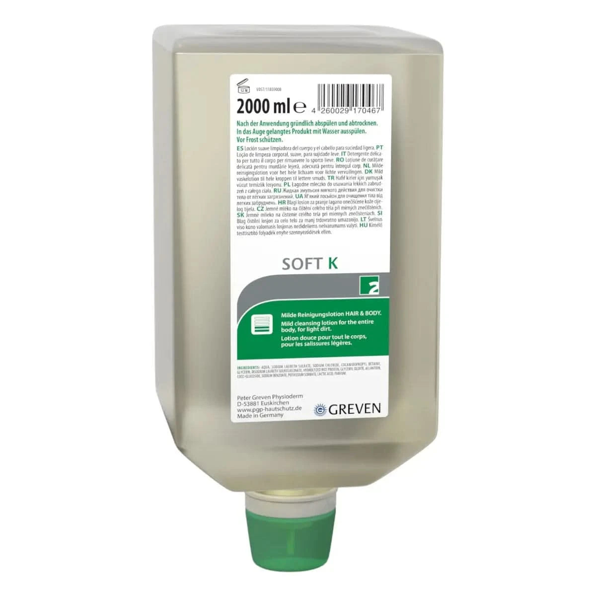 Peter Greven SOFT K Milde Hautreinigungslotion.