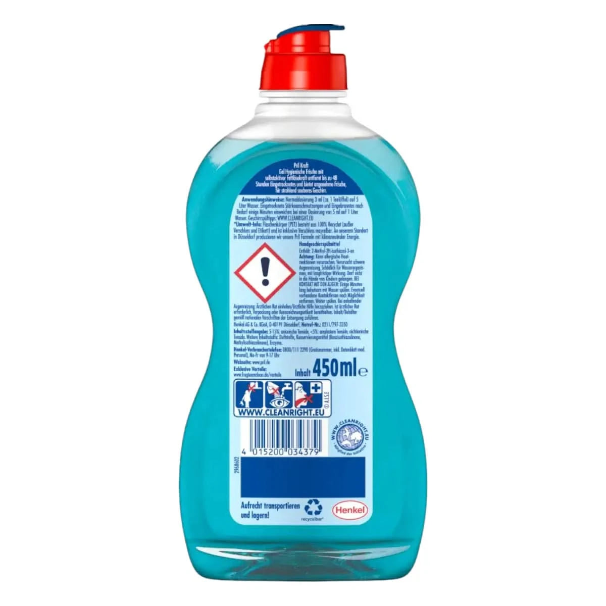 PRIL Spülmittel Kraftgel Hygienische Frische 450ml.