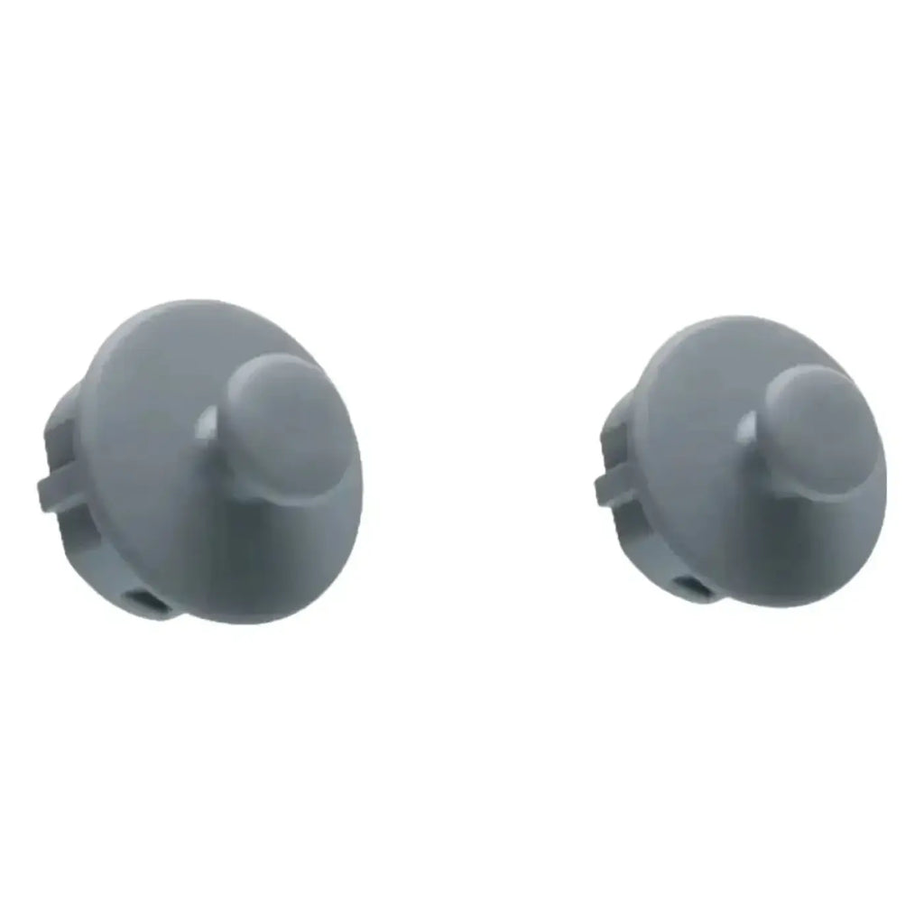 Graue kunststoff-knopfaufsätze für spielcontroller passend zum sauber steckdosenverschluss dodo