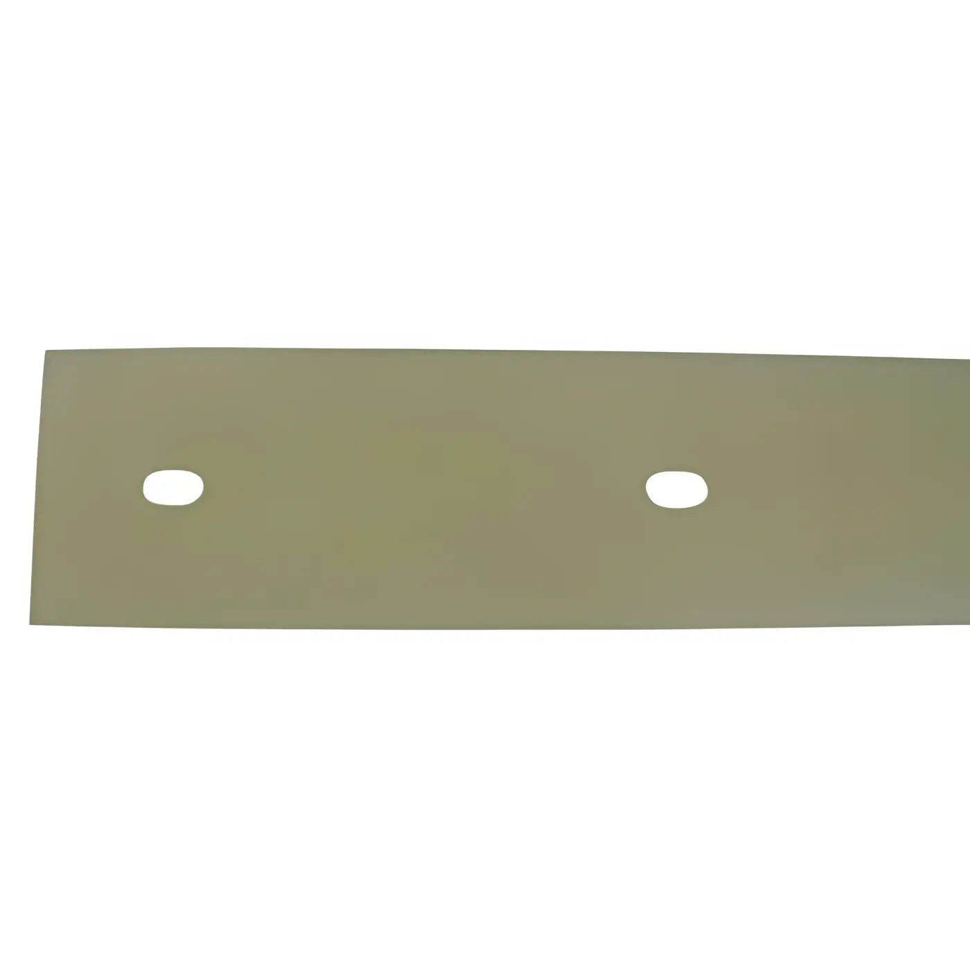 Matte olivegrüne rechteckige metallklinge mit zwei ovalen löchern die rückseite der sauglippe hinten tennant t3