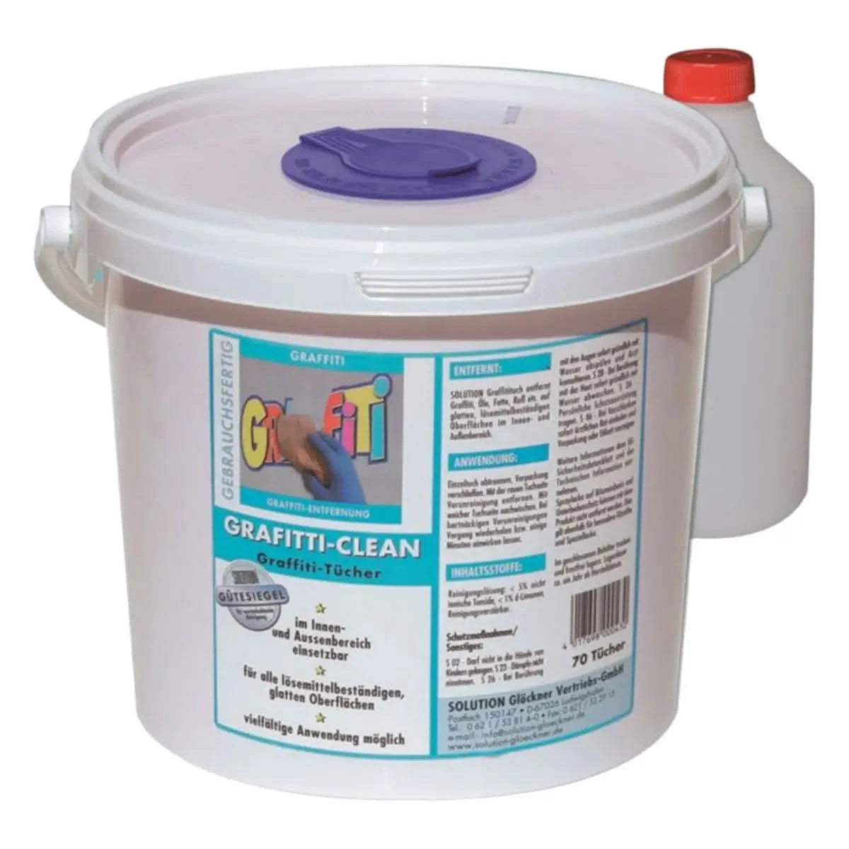 SOLUTION-Glöckner Graffititücher 70 Stück + Tränkflüssigkeit.