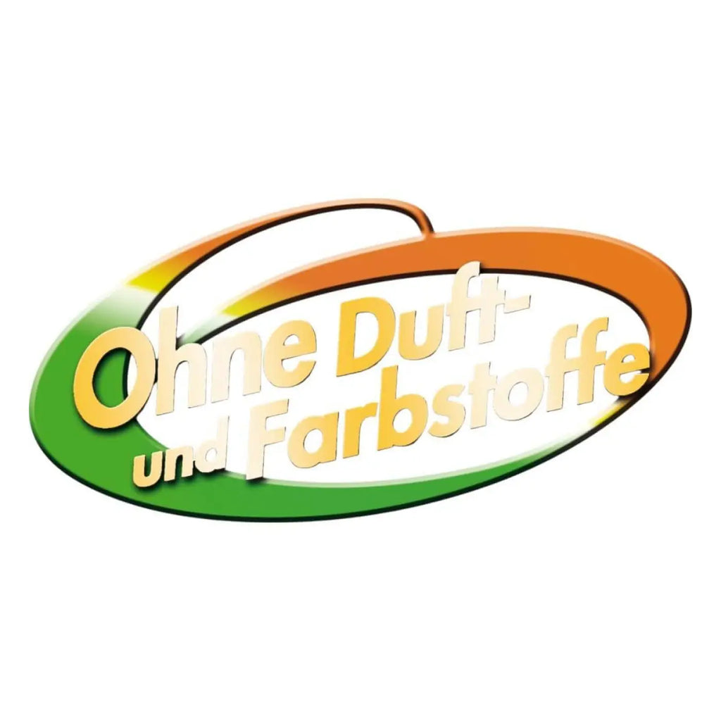 Vibrantes ovales logo mit gelbem text ohne duft und farbstoffe auf grün orange verlauf für solution glöckner superteppichreiniger hd