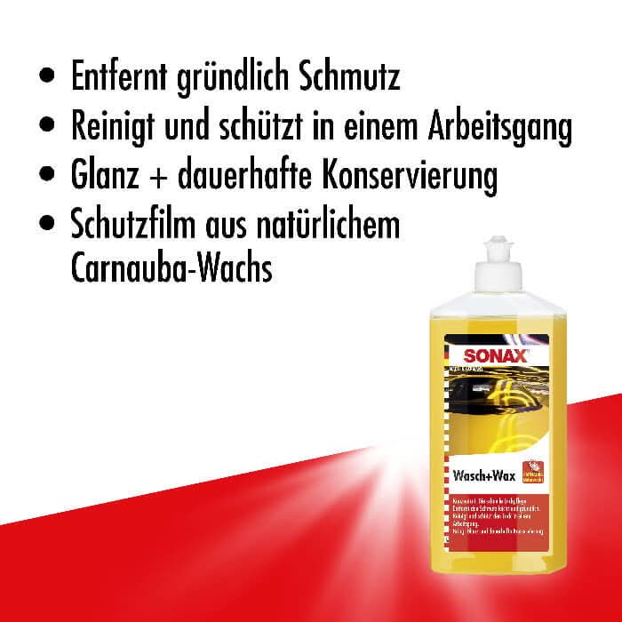 Sonax Wasch+Wax Autoshampoo mit Wax.