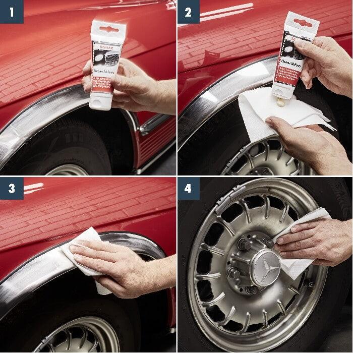 Sonax Chrom + AluPaste 75ml Produktanwendung