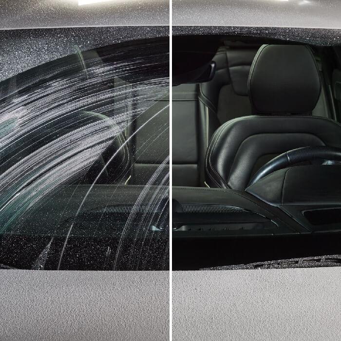 Sonax Antifrost + Klarsicht Konzentrat Vorher Nachher Bild