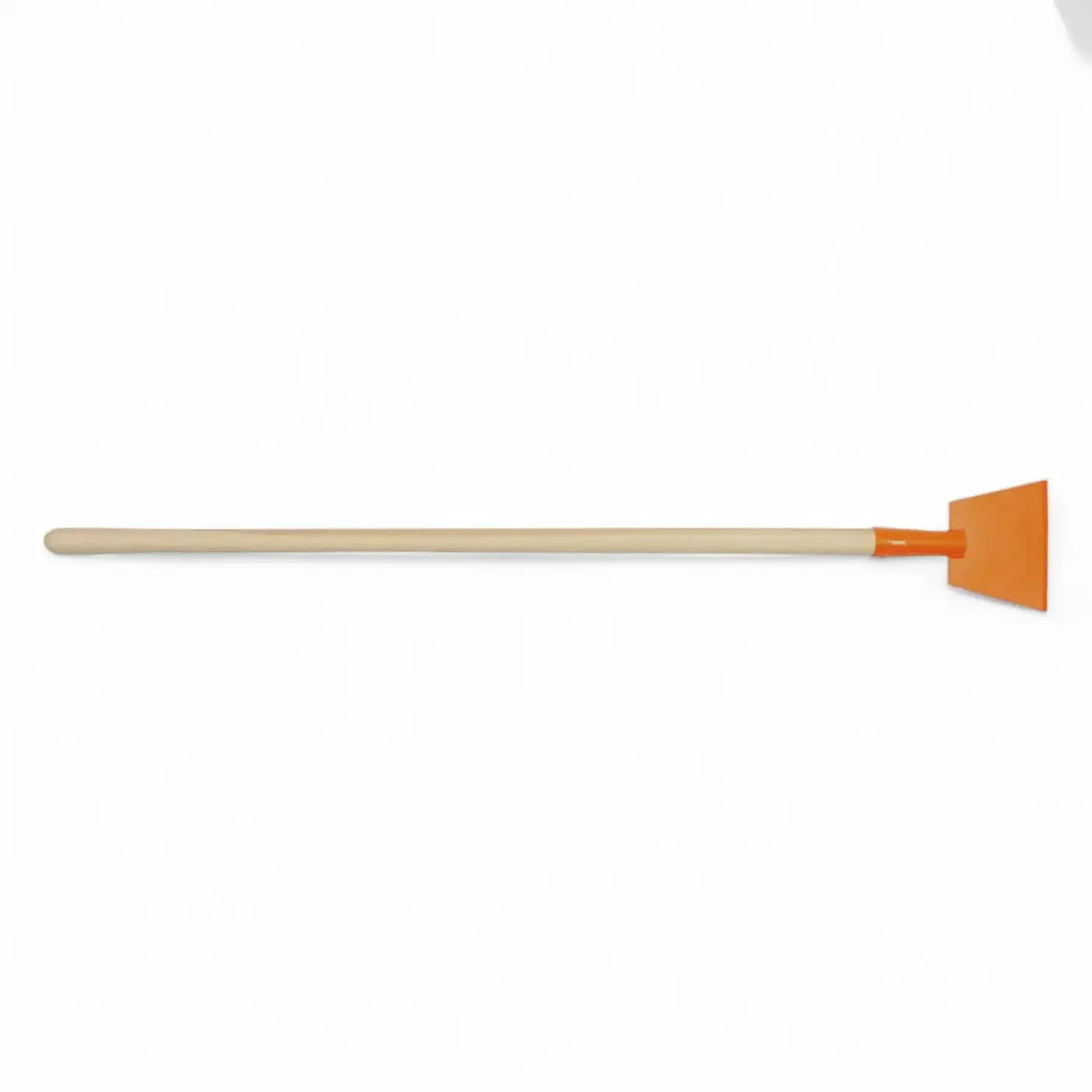 Sorex eisstößer metall 18 cm lackiert mit orangefarbenem kunststoffgriff und hellem holzstiel