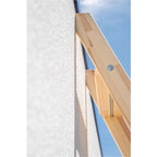 Munk Günzburger Steigtechnik Stufen-Anlegeleiter aus Holz ohne Traverse Anlegen