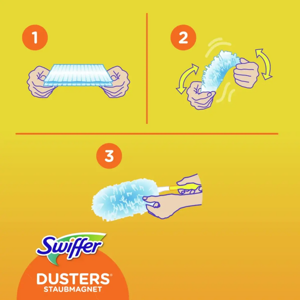 SWIFFER Duster Handgriff + 3 Staubfangtücher